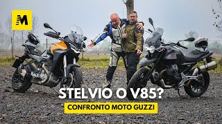 Moto Guzzi Stelvio contro V85 Strada La COMPARATIVA ￼col Perfetto e Motoretto [upl. by Wareing]