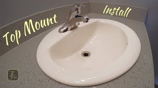 How to Install Bathroom Sink  TOP MOUNT  In Quartz [upl. by Alioz209]