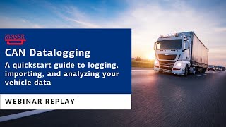 CAN Datalogging Quickstart Guide to Logging Importing and Analyzing Vehicle Data Webinar Replay [upl. by Anitnelav]