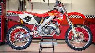 Ricky Carmichaels Championship Honda CR250 2 Stroke  Motocross Action Magazine [upl. by Milewski]