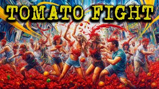 La Tomatina History Unveiling the Origins of Spains Legendary Tomato Fight Festive Celebration [upl. by Gagne]