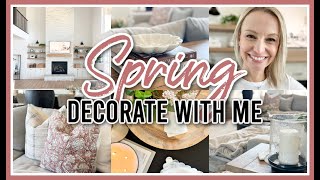 SPRING DECORATE WITH ME 2024  SPRING LIVING ROOM DECORATING IDEAS [upl. by Annawat]