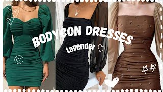 Bodycon Dresses 👗  Outfits ideas   Image   Lavender ♡ [upl. by Rafferty]