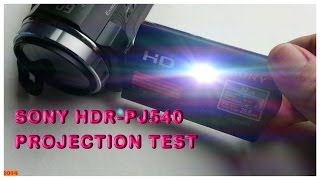 Sony Camcorder HDRPJ540 Projector Camera Projection Test and How to Project [upl. by Lipinski]