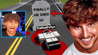 Trolling FOLTYN with a HATER ACCOUNT in Roblox [upl. by Adnawak]