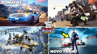 NOVA ATUALIZAÇÃO NO GTA 5  BÔNUS 4X NOVO MACACÃO RARO NOVOS EVENTOS amp NOVIDADES SEMANAIS [upl. by Ydnerb569]