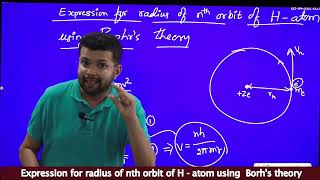 Expression for radius of nth orbit of hydrogen atom  Using Bohrs theory  Derivation [upl. by Jillian]