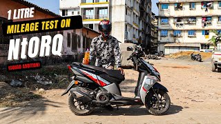 Tvs Ntorq 125 Thor Edition Mileage Test  Kitna deti hai🤔  D17  tvsntorqbs6 mileagetest [upl. by Peugia]