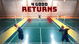 Badminton returns on the high serve [upl. by Snowman]