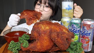 치맥의 계절 바삭한 통닭에 시원한 맥주한잔 먹방🍗🍺FRIED WHOLE CHICKEN amp COLD BEER MUKBANG ASMR [upl. by Colbert18]