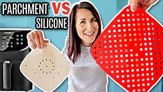 AIR FRYER Silicone Liner vs Air Fryer Parchment Paper  Which is Better in the Air Fryer [upl. by Telfore]