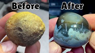 FULL Stone Grinding amp Polishing process  Lapidary ASMR [upl. by Adnalor318]