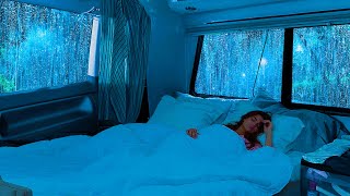 Deep Sleep Ambience Heavy Rain amp Thunder on Cozy Car to Cure Insomnia Relax and Sleep Fast ASMR [upl. by Borries902]