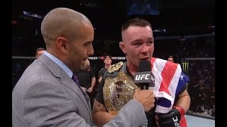 UFC Newark Colby Covington and Robbie Lawler Octagon Interviews [upl. by Odlabso]