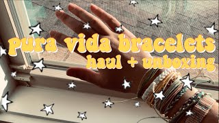 pura vida bracelets unboxing 2020  haul  review [upl. by Htiderem]