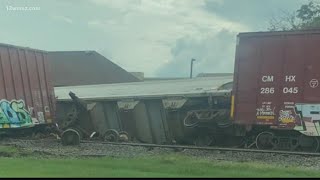 Georgia residents react to train derailment near Robins Airforce Base [upl. by Alys]