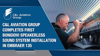 Installing a Bongiovi Speakerless Sound System in an Embraer 135 [upl. by Marsiella286]