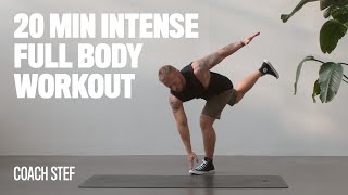 20 Min Intense Full Body Workout mit Coach Stef  Ganzkörper Bodyweight Training Zuhause ohne Geräte [upl. by Yerg]