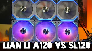 LIAN LI AL120 vs SL120 Unifans  Which One is the Best Daisy Chain RGB PC Fan [upl. by Ehcropal762]