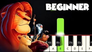 Can You Feel The Love Tonight  The Lion King  BEGINNER PIANO TUTORIAL  SHEET MUSIC by Betacustic [upl. by Ilarrold]