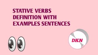 stative verbs definitionexamplesverb [upl. by Masuh654]