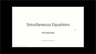 Simultaneous Equations [upl. by Hidie488]