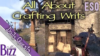 ESO Crafting Writs Guide  Elder Scrolls Online Crafting Writs Daily Crafting Quest [upl. by Arec]