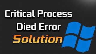 Windows 11 Black Screen Critical Process Died [upl. by Cesare661]