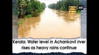 Kerala Water level in Achankovil river rises as heavy rains continue  Kerala News [upl. by Yrohcaz461]