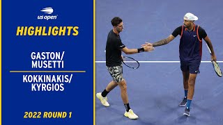 GastonMusetti vs KokkinakisKyrgios Highlights  2022 US Open Round 1 [upl. by Kleiman577]