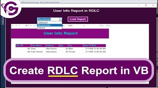 How to Create RDLC Report in VBNet with SQL Step by Step [upl. by Sungam]