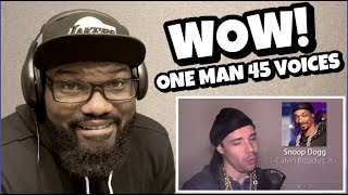 ONE GUY 54 VOICES  WITH MUSIC  FAMOUS SINGER IMPRESSIONS  REACTION [upl. by Magda262]