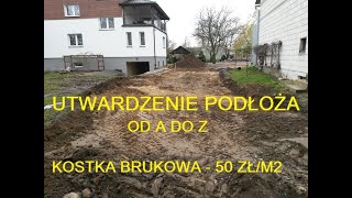 Budowa domu  utwardzenie terenu kostka brukowa polbruk Jak wykonać dobrze i tanio ok 50złm2 [upl. by Yzmar]