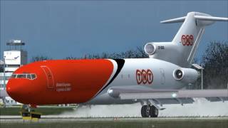 HJG 727200F landing at LOWS FSX [upl. by Ailec]