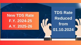 New TDS Rate Chart for FY 202425 AY 202526 [upl. by Adnohsor]