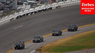 BREAKING NEWS President Trump Does A Lap At The Daytona 500 In The Beast [upl. by Earehc]