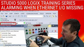 Alarming on Controllogix IO Not Responding in an Allen Bradley PLC using Studio 5000 [upl. by Ettenal]