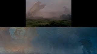 Godzilla vs King Ghidorah 1991 amp 2019 side by side [upl. by Niki931]