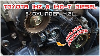 DIY Toyota Landcruiser 80 Series  1HZ amp 1HDT Timing Belt amp Water Pump Replacement [upl. by Ynnal]