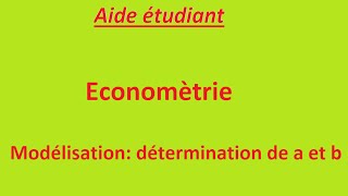 Econométrie  Régression simple 1 [upl. by Farly]