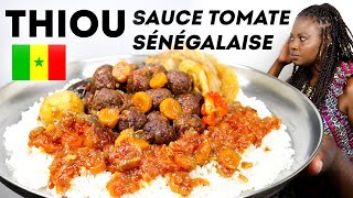 Le Meilleur THIOU Sauce Tomate Sénégalaise Rouge 🇸🇳 Version BOULETTES [upl. by Smart953]