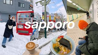 My First Trip to Sapporo Japan 🦀 Otaru Snow Festival Hokkaido Foods VLOG [upl. by Hoon883]