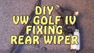 How to fix rear wiper in GOLF IV Jak naprawić spryskiwacz tylnej wycieraczki w Golf IV [upl. by Anytsyrk]