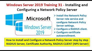 Windows Server 2019 Training 31 Installing and Configuring a Network Policy Server NPS [upl. by Analram274]