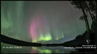 71024 ⭐Sodankylä Aurora night No sound [upl. by Pitchford]