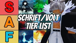 UPDATED SchriftVolt Tier List in Peroxide [upl. by Vareck]