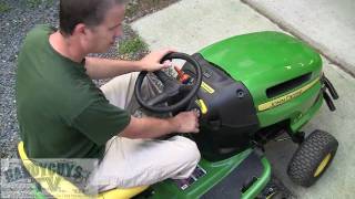 John Deere LA115 Lawn Tractor Controls Intro [upl. by Benedetto]