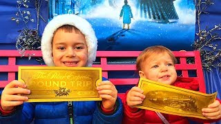 Santa Surprise on Polar Express Train Ride at Aspen Crossing  Family Fun Christmas [upl. by Wesla356]