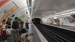 Paris Metro Line 2 Train arriving at Blanche [upl. by Bruce]