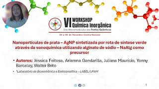 AgNP sintetizada por rota de síntese verde através da sonoquímica utilizando NaAlg como precursor [upl. by Yellah939]